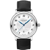 Montblanc Mens Star Legacy 42mm Black Alligator Leather Band Steel Case Automatic Analog Watch 116511