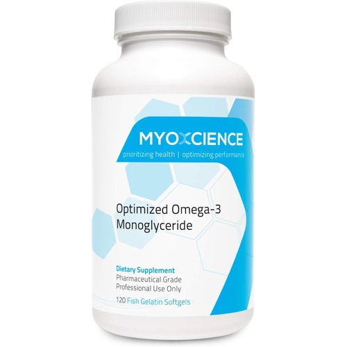  MYOXCIENCE MonoSorb 1300 Extra Strength Fish Oil 600 mg EPA 260 mg DHA Monoglyceride Form IFOS Certified Enteric Coated Large (Large, 120 Caps)