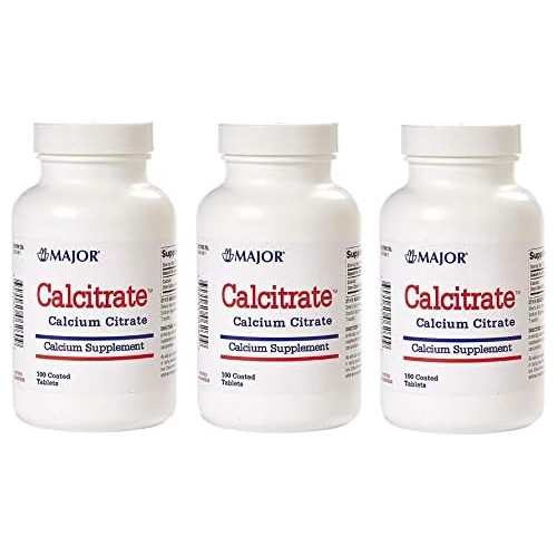  Major Pharmaceuticals @ [3 PACK] CALCITRATE CALCIUM CITRATE 950MG COATED TABLETS 100CT