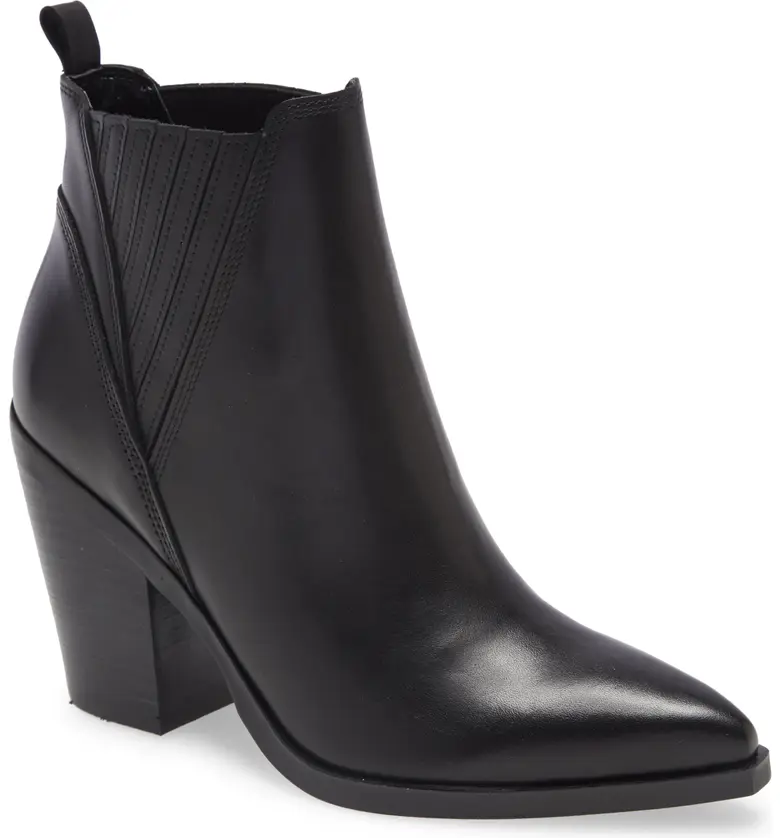 Marc Fisher LTD Gadri Pointed Toe Bootie_BLACK LEATHER