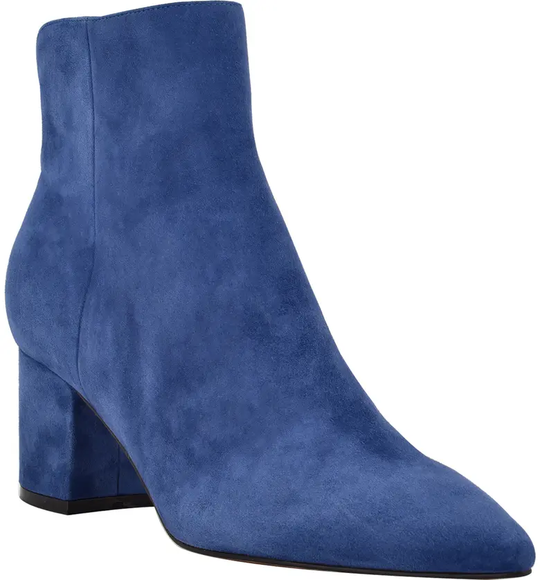 Marc Fisher LTD Jojo Pointed Toe Bootie_BLUE SUEDE