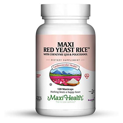  Maxi Health Kosher Maxi Red Yeast Rice with Coenzyme Q10 & Policosanol 120 MaxiCaps