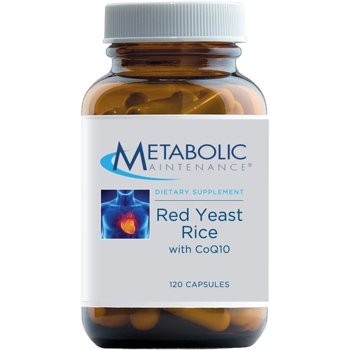 Metabolic Maintenance Red Yeast Rice with CoQ10 - 1200mg RYR + 200mg Coenzyme Q10 Supplement - Heart + Cardiovascular Support (120 Capsules)