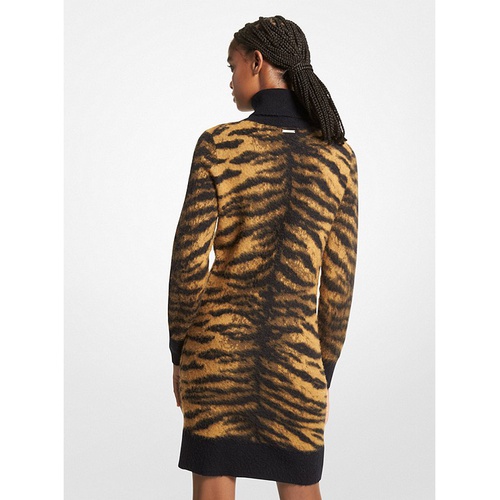 마이클코어스 MICHAEL Michael Kors Brushed Tiger Jacquard Sweater Dress