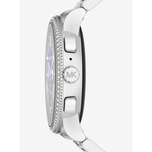 마이클코어스 Michael Kors Gen 6 Camille Pave Silver-Tone Smartwatch