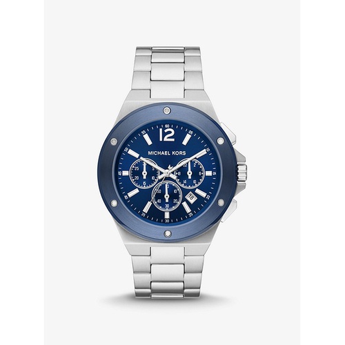 마이클코어스 Michael Kors Oversized Lennox Silver-Tone Watch