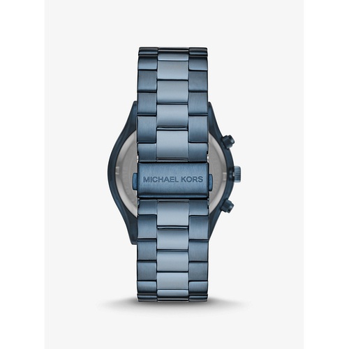 마이클코어스 Michael Kors Oversized Slim Runway Blue-Tone Watch