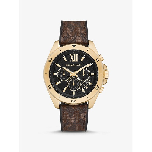 마이클코어스 Michael Kors Oversized Brecken Logo and Gold-Tone Watch