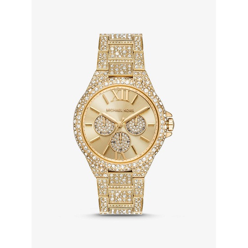 마이클코어스 Michael Kors Oversized Camille Pave Gold-Tone Watch