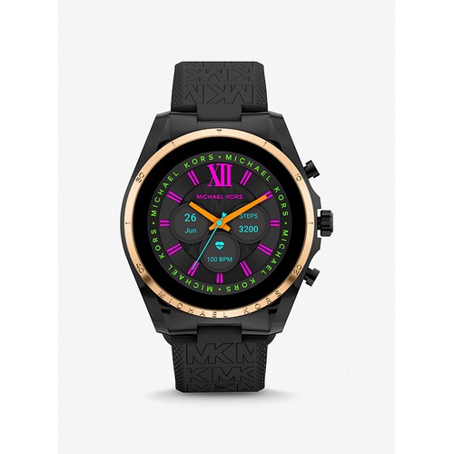마이클코어스 Michael Kors Gen 6 Bradshaw Black-Tone and Logo Silicone Smartwatch