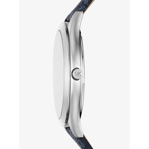 마이클코어스 Michael Kors Oversized Slim Runway Logo and Silver-Tone Watch