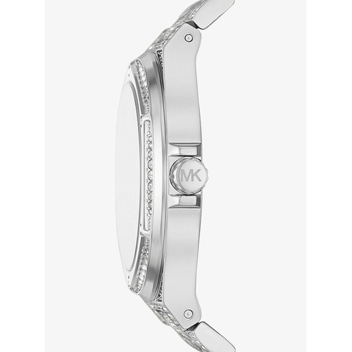 마이클코어스 Michael Kors Oversized Lennox Pave Silver-Tone Watch