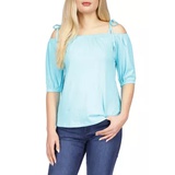 Womens Off the Shoulder Elbow Sleeve Top