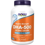 NOW Supplements, DHA-500 with 250 EPA, Molecularly Distilled, Supports Brain Health*, 180 Softgels