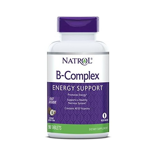  Natrol B-Complex Fast Dissolve Tablets, Coconut Flavor, 90 Count