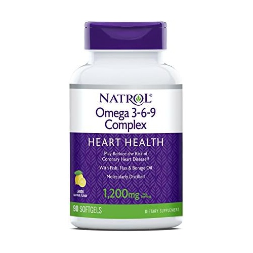 Natrol Omega 3-6-9 Complex Softgels, 1,200mg, 90 Count