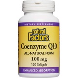 Natural Factors, Coenzyme Q10 100mg, CoQ10 Supplement for Energy, Heart and Antioxidant Support, 120 Softgels