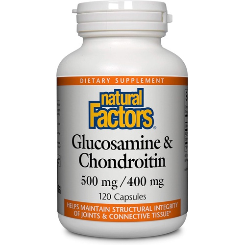  Natural Factors, Glucosamine & Chondroitin, Supports Healthy Joints and Connective Tissue, 120 Capsules