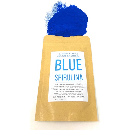  Naturegrail Blue Spirulina Powder - 100% Pure Phycocyanin - Deep Blue Food Coloring - Arthrospira Platensis - Net Weight: 1.05oz/30g