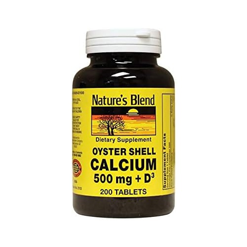  Natures Blend Oyster Shell Calcium with D3 200 Tabs