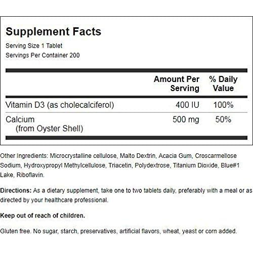  Natures Blend Oyster Shell Calcium with D3 200 Tabs