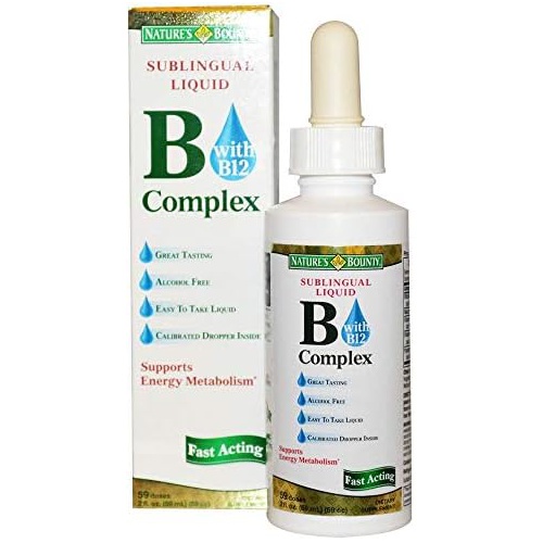  Natures Bounty Vitamin B Complex Sublingual Liquid 2 oz ( Pack of 6)