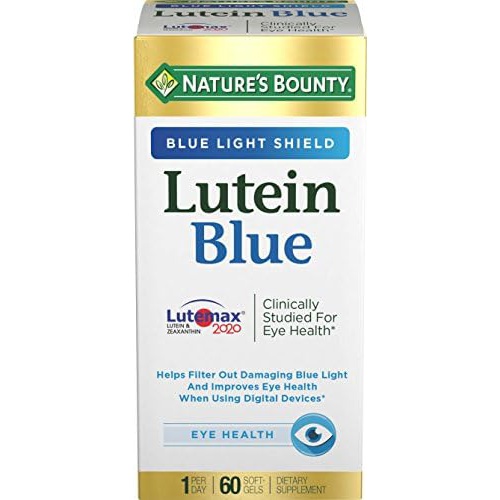  Natures Bounty Lutein Blue Pills, Eye Health Supplements and Vitamins with Vitamin A and Zinc, Supports Vision Health