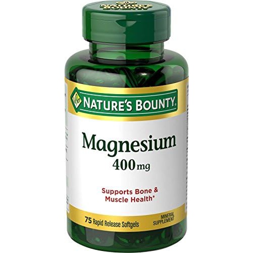 Natures Bounty Magnesium 400 mg, 75 Softgels