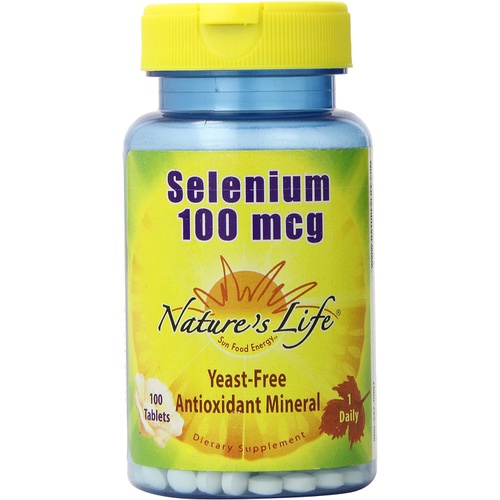  Natures Life Selenium 100 mcg No Yeast, Antioxidant Mineral Dietary Supplement 100ct
