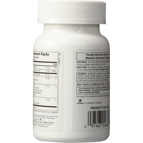  NaturesPlus Ultra InflamActin - Natural Anti-Inflammatory Supplement with Turmeric, Bromelain, MSM, Boswellia & Ginger - 60 Vegetarian Capsules (30 Servings)