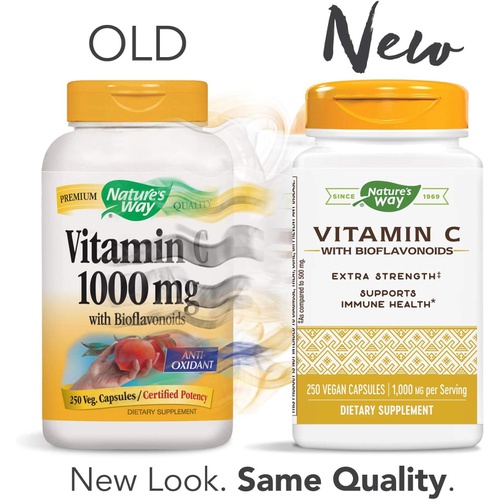  Natures Way Vitamin C with Bioflavonoids 1000 mg Vitamin C per serving 250 Capsules