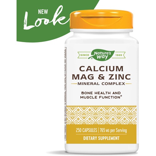  Natures Way Calcium Magnesium & Zinc 765 mg per Serving 250 Capsules
