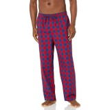 Nautica Mens Soft Woven 100% Cotton Elastic Waistband Sleep Pajama Pant, Red, X-Large
