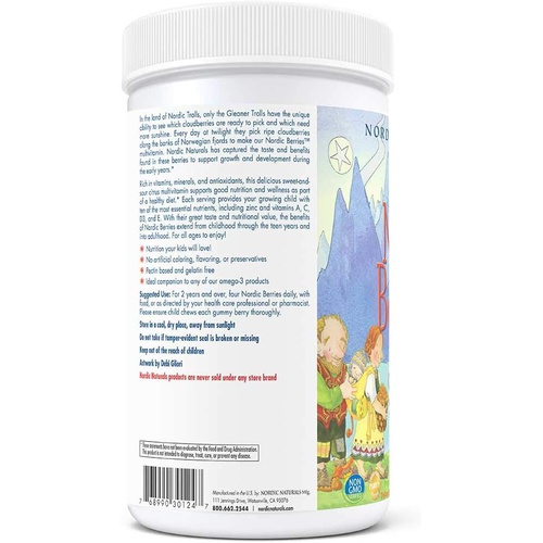  Nordic Naturals Nordic Berries, Citrus - 200 Gummy Berries - Great-Tasting Multivitamin for Ages 2+ - Growth, Development, Optimal Wellness - Non-GMO, Vegetarian - 50 Servings