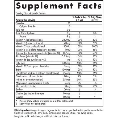  Nordic Naturals Nordic Berries, Citrus - 200 Gummy Berries - Great-Tasting Multivitamin for Ages 2+ - Growth, Development, Optimal Wellness - Non-GMO, Vegetarian - 50 Servings