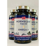 NORWEGIAN FISH OIL Supplement 1000mg  90 Fish Oil Small Capsules, Comprises of EPA DHA, Promotes Health and Wellness