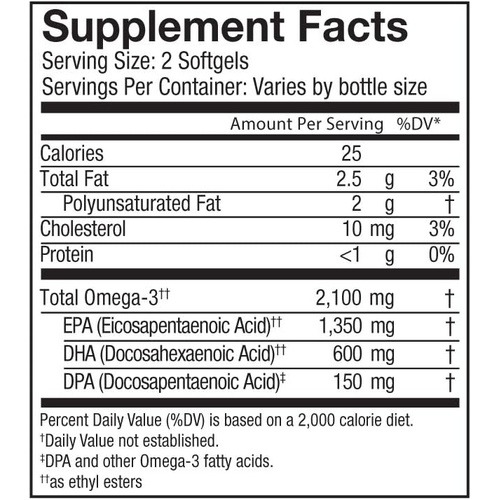  Oceanblue Omega-3 2100  120 ct  2 Pack  Triple Strength Burpless Fish Oil Supplement with High- Potency EPA, DHA, DPA  Wild-Caught  Orange Flavor (120 Servings)  New Packagin