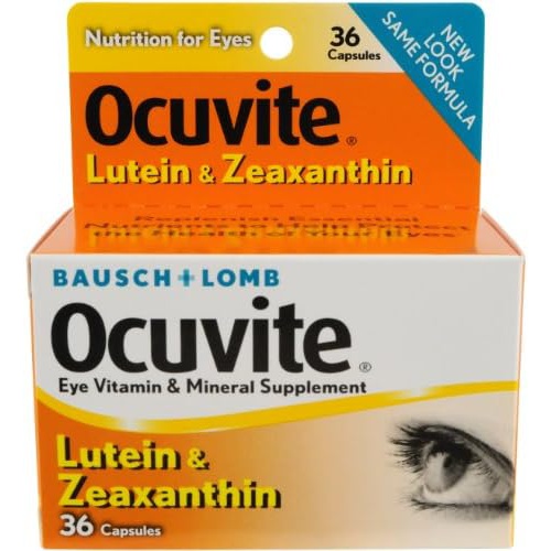  Bausch + Lomb Ocuvite Lutein Capsules, 36 Count Bottle (Pack of 2)