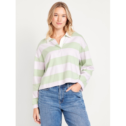 올드네이비 Oldnavy Rugby Stripe Crop Polo