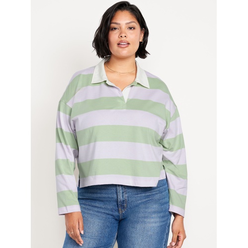 올드네이비 Oldnavy Rugby Stripe Crop Polo