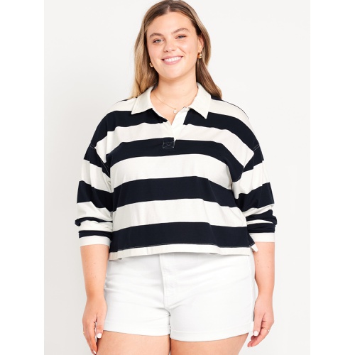 올드네이비 Oldnavy Rugby Stripe Crop Polo
