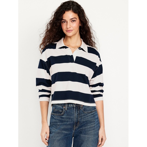 올드네이비 Oldnavy Rugby Stripe Crop Polo