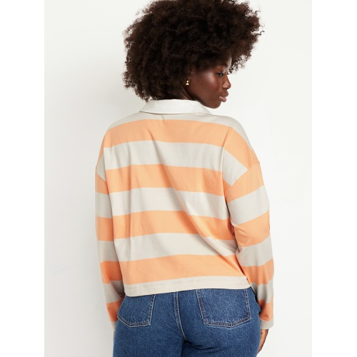 올드네이비 Oldnavy Rugby Stripe Crop Polo