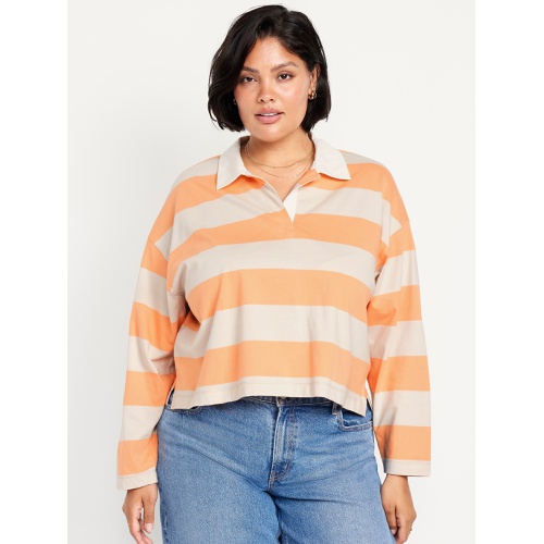 올드네이비 Oldnavy Rugby Stripe Crop Polo