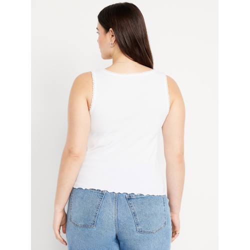 올드네이비 Oldnavy Ribbed Cinched-Front Tank Top