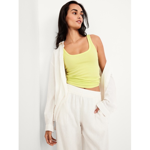 올드네이비 Oldnavy First-Layer Ribbed Scoop-Neck Tank Top