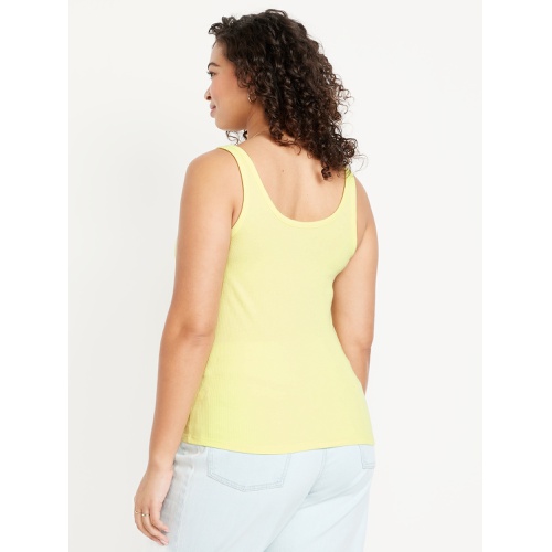 올드네이비 Oldnavy First-Layer Ribbed Scoop-Neck Tank Top