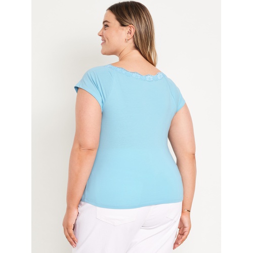 올드네이비 Oldnavy Lace-Trim V-Neck Top