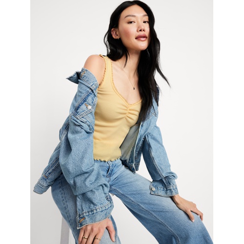올드네이비 Oldnavy Ribbed Cinched-Front Tank Top