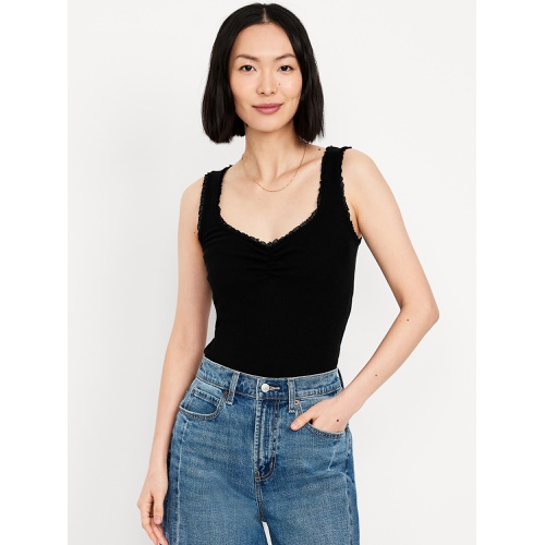 올드네이비 Oldnavy Ribbed Cinched-Front Tank Top